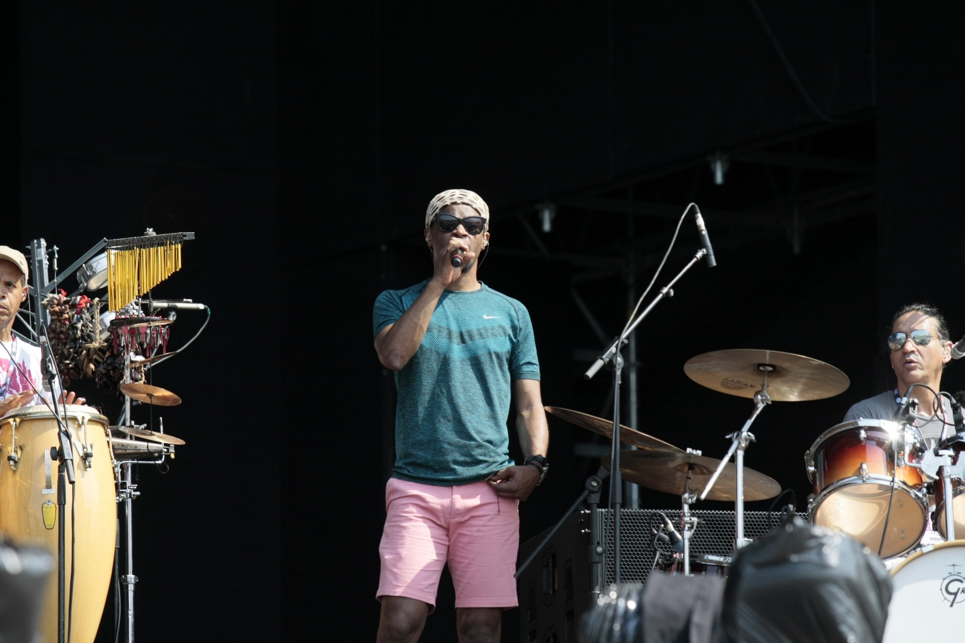 27.set.2015 - A banda Cidade Negra faz passagem de som no Palco Mundo, neste último dia de Rock in Rio - Johnson Parraguez/Foto Rio News