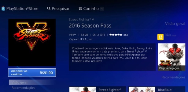 Descrição de conteúdo extra na PS Store confirma quais personagens serão lançados na primeira temporada do jogo - Reprodução