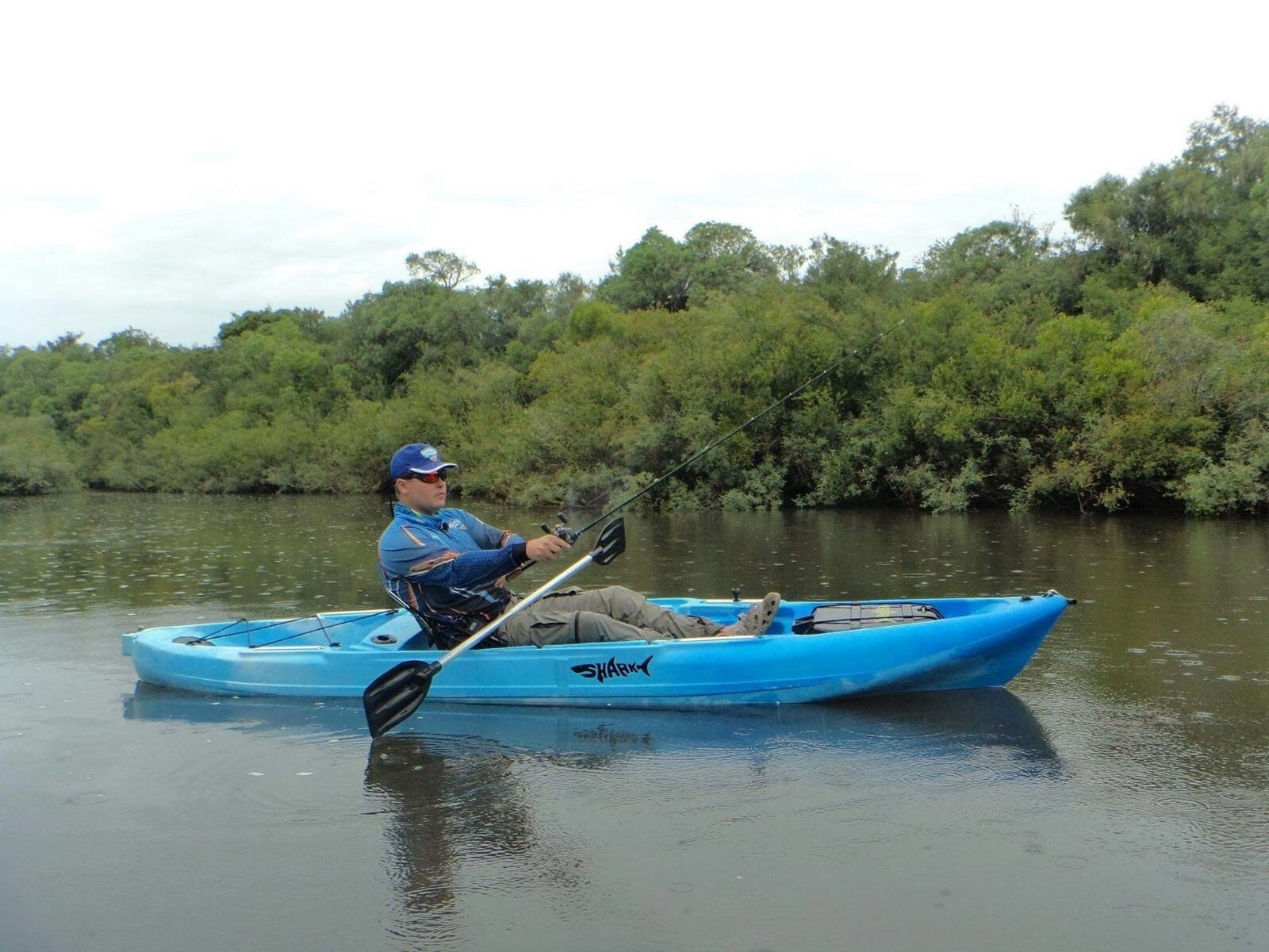 Joel Datena apresenta o programa sobre pesca esportiva "Coração de Pescador" na Band Goiás - Arquivo Pessoal
