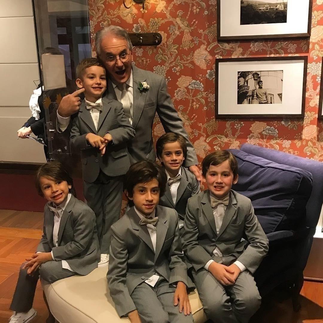 Otávio Mesquita com os pagens - Reprodução/ Instagram