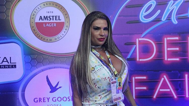 Solange Gomes acompanha os desfiles em camarote na Sapucaí - Wallace Barbosa/AgNews - Wallace Barbosa/AgNews