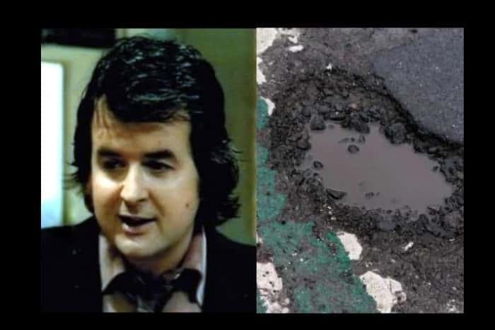 Com quem este buraco flagrado no Reino Unido se parece? - Reprodução/Lancashire Evening Post