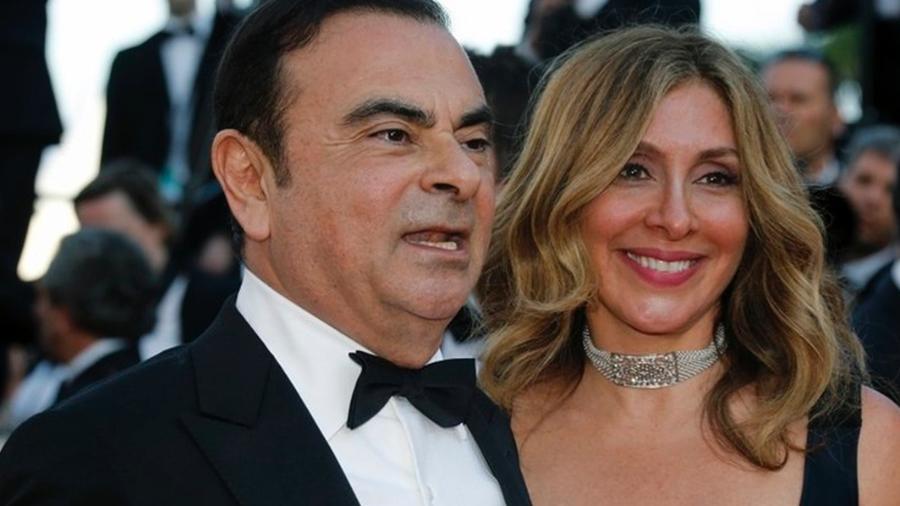 Carlos Ghosn e a mulher, Carole - Reuters