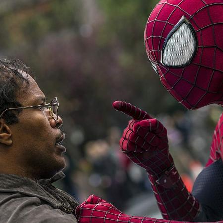 Andrew Garfield e Jamie Foxx em The Amazing Spider-Man 2 - Reprodução