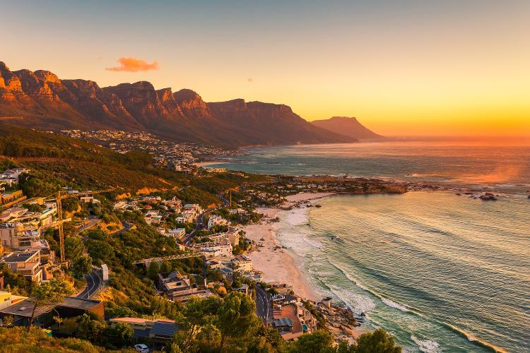 Praia de Clifton, na Cidade do Cabo, África do Sul