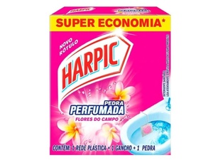 Pedra Sanitária Aroma Plus Flores Do Campo, Harpic - Divulgação - Divulgação