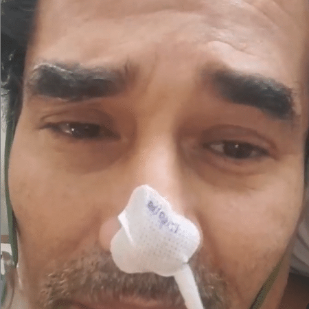 Luciano Szafir grava vídeo no hospital - Reprodução