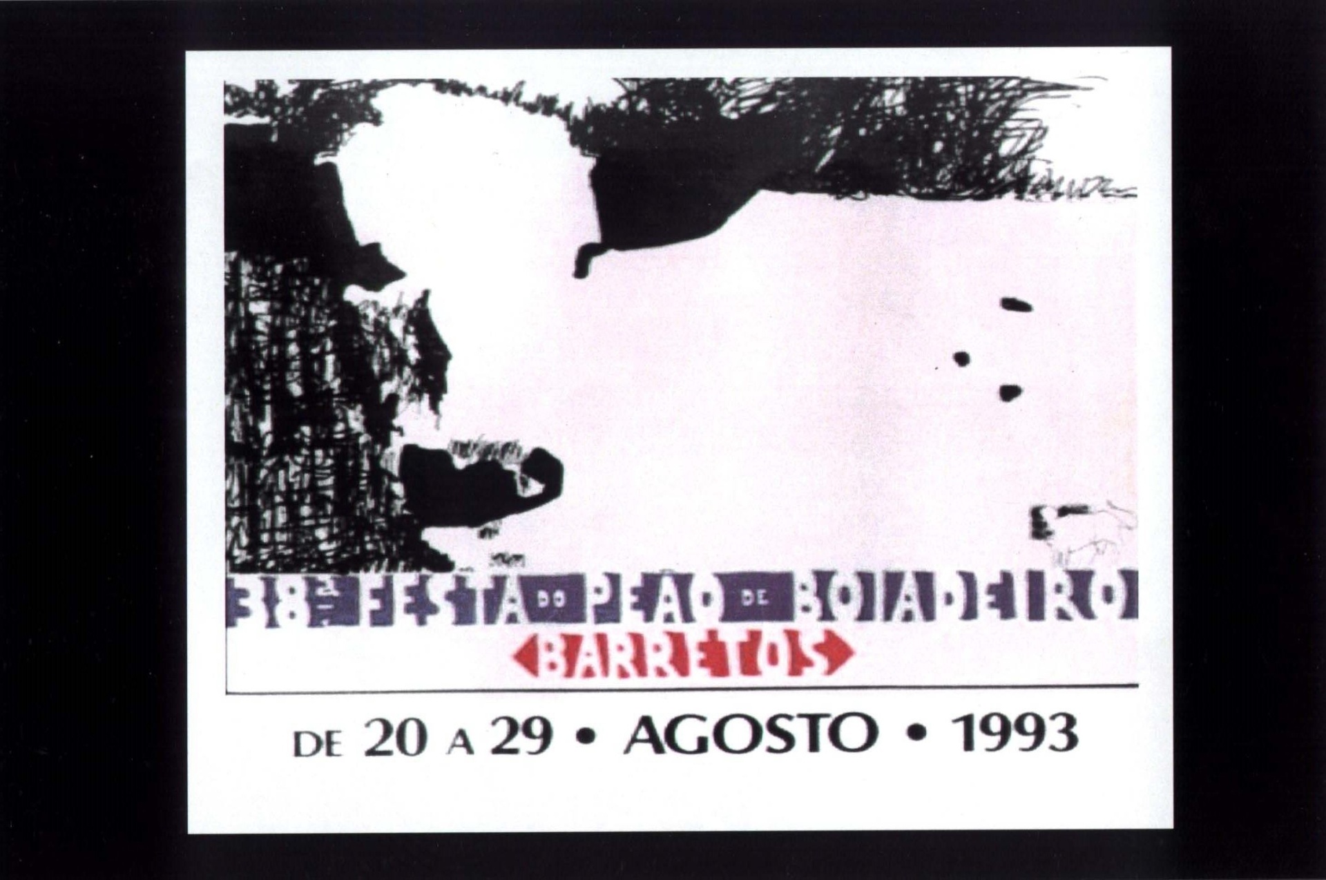 O artista Antonio Peticov estampou o cartaz da Festa do Peão de Barretos em 1993 - Reprodução