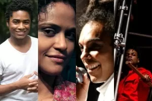 Os atores Sidney Santiago, Naloana Lima, Jé Oliveira e Tony Reis - Montagem/UOL