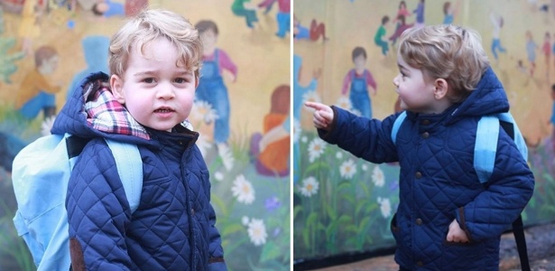 6.jan.2015 - A conta no Instagram da assessoria de imprensa da família real divulgou fotos do Príncipe George indo pela primeira vez à escola - Reprodução/Instagram