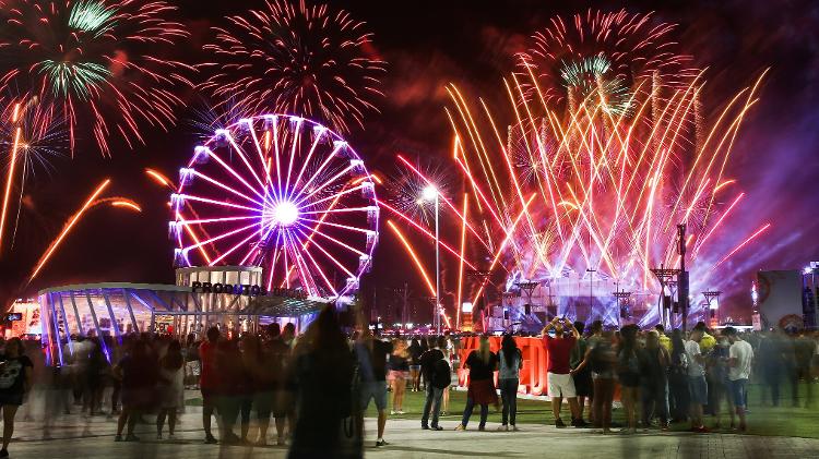 Show pirotécnico marcou a primeira noite do Rock in Rio 2017 - Zanone Fraissat/Folhapress - Zanone Fraissat/Folhapress