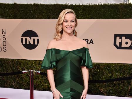 A atriz Reese Witherspoon no tapete vermelho do SAG Awards 2018 - Getty Images