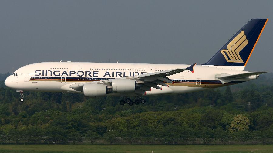 Airbus A380-800 da Singapore Airlines: empresa foi eleita a melhor companhia aérea do mundo - Divulgação/Singapore Airlines