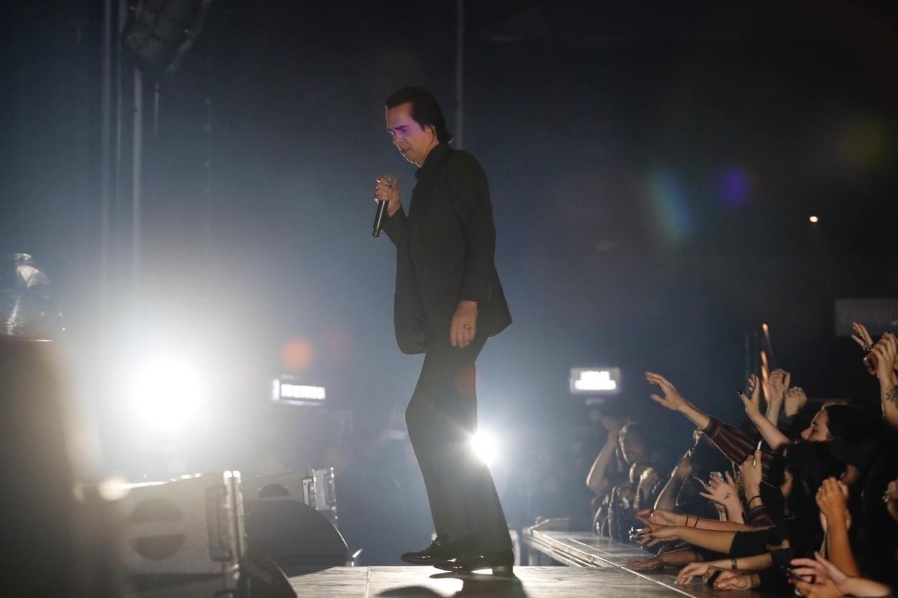 O cantor australiano Nick Cave faz show em São Paulo, no Espaço das Américas, com seu grupo The Bad Seeds - Lucas Lima/UOL
