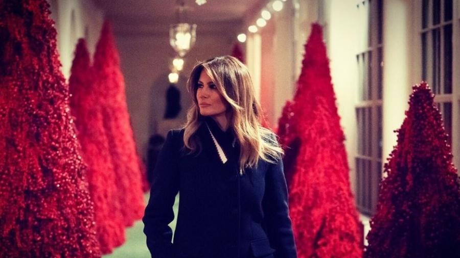 Melania Trump mostra a decoração de Natal da Casa Branca - Reprodução/Twitter/Melania Trump