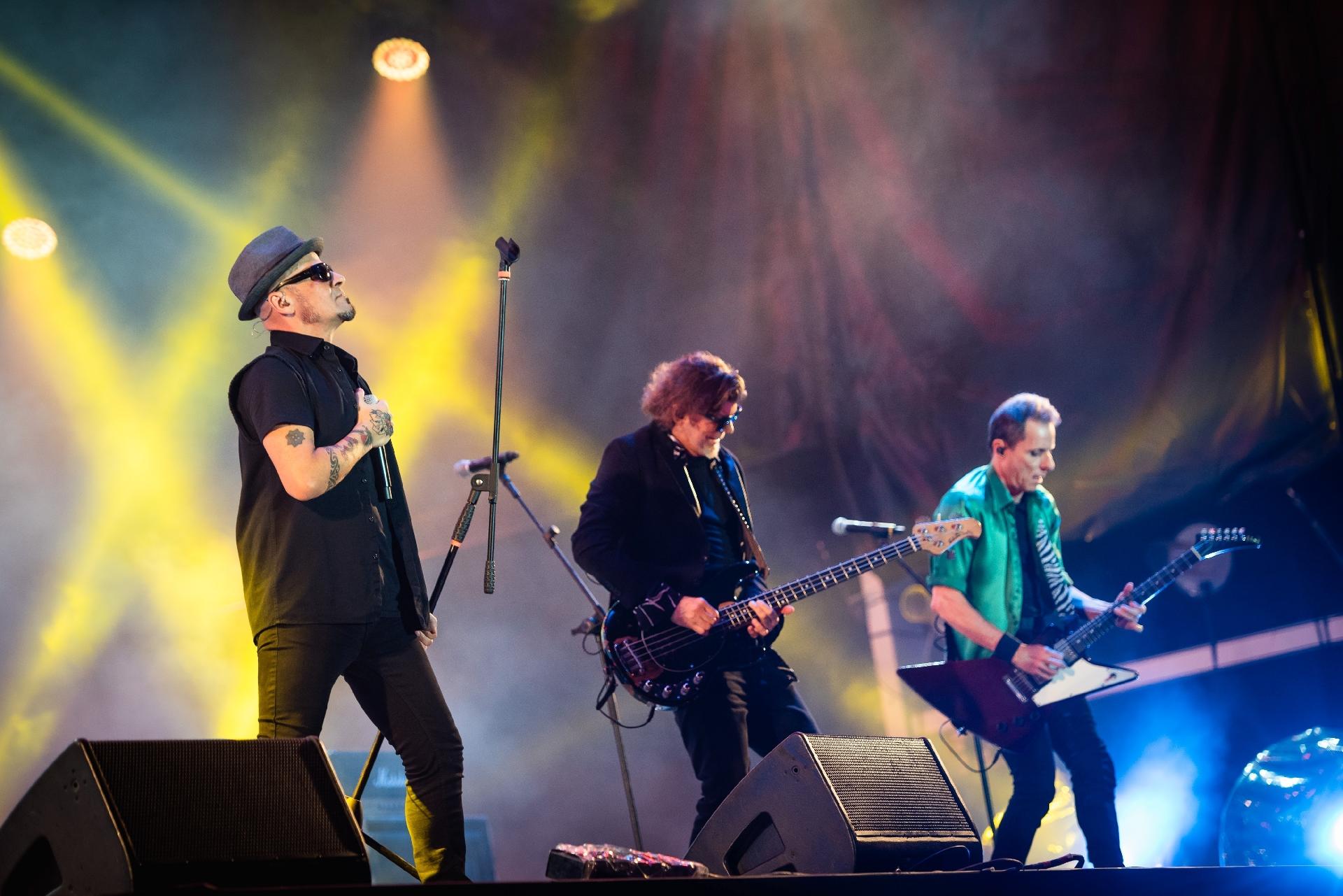 Sérgio Britto, vocalista e tecladista, Branco Mello, vocalista, e Tony Bellotto, guitarrista - Divulgação