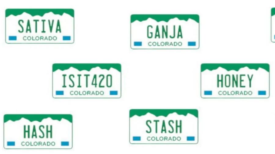 Placas de carro do Colorado com tema de maconha - Divulgação