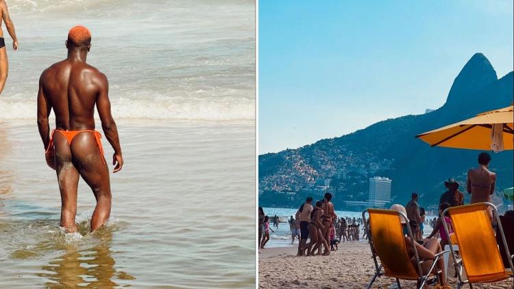 Prince, bailarino da Madonna, aproveita dia de sol em praia no Rio de Janeiro 