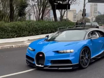 Carro mais caro do Brasil? Bugatti único no país faz barulho nas ruas de SP