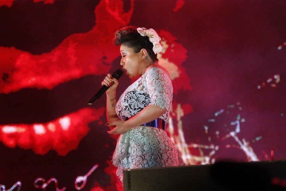 27.set.2015 - Maria Rita se apresenta com outros artistas na Homenagem aos 450 anos do Rio de Janeiro no Rock in Rio 2015 - Felipe Assumpção/AgNews
