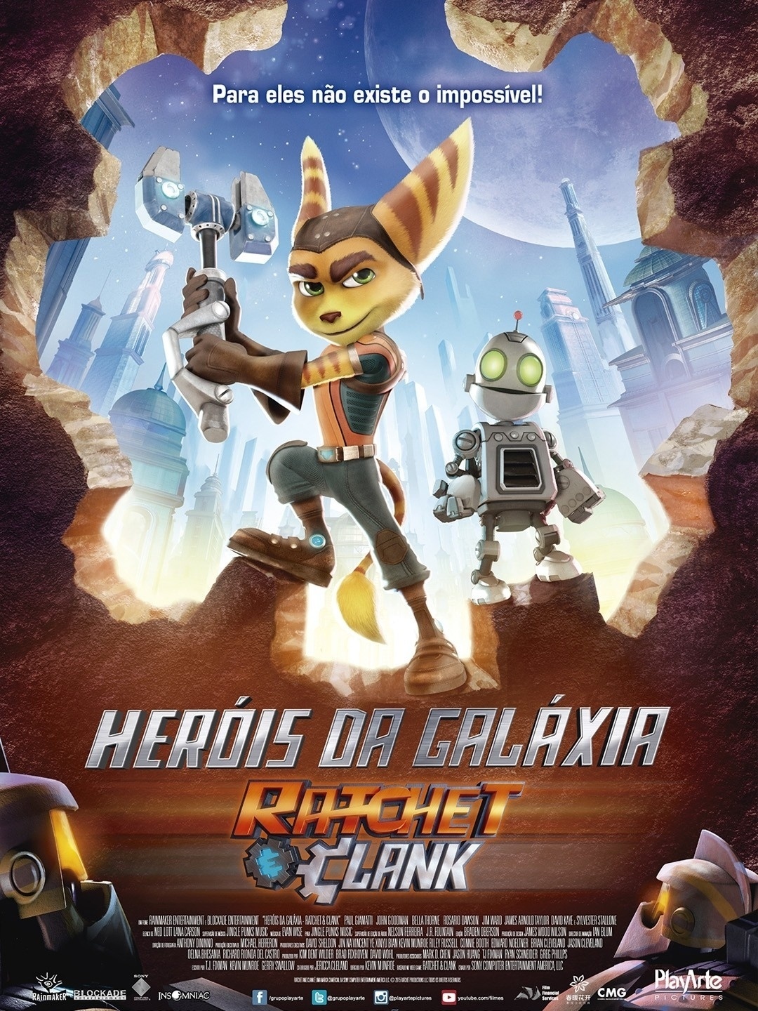 Pôster do filme "Heróis da Galáxia: Ratchet e Clank" - Divulgação