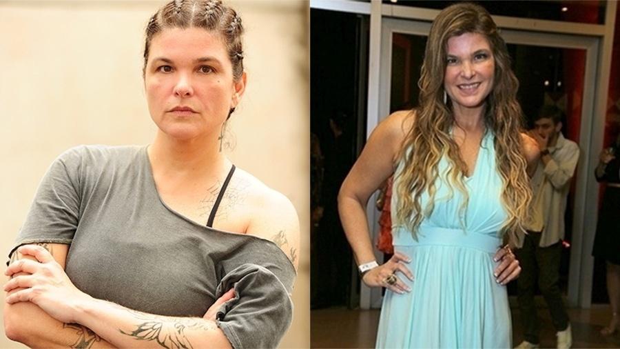 Em 2011, Cristiana Oliveira engordou para viver a agressiva presidiária Araci, inimiga de Norma (Gloria Pires) em "Insensato Coração" - Globo e Reprodução/Instagram