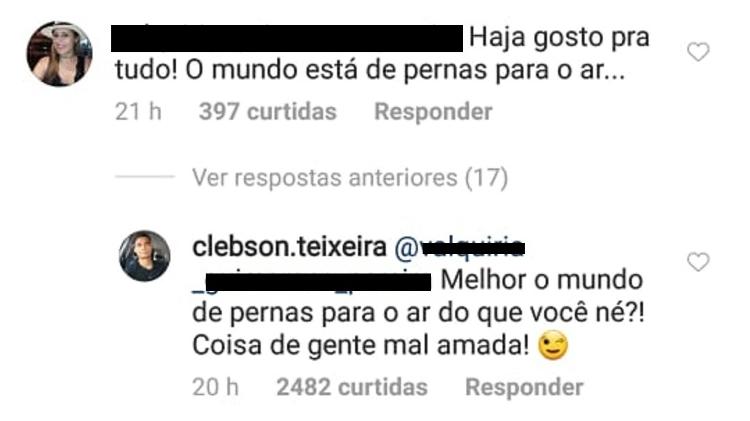 Namorado de Lulu se irrita com internauta e rebate - Reprodução/Instagram - Reprodução/Instagram