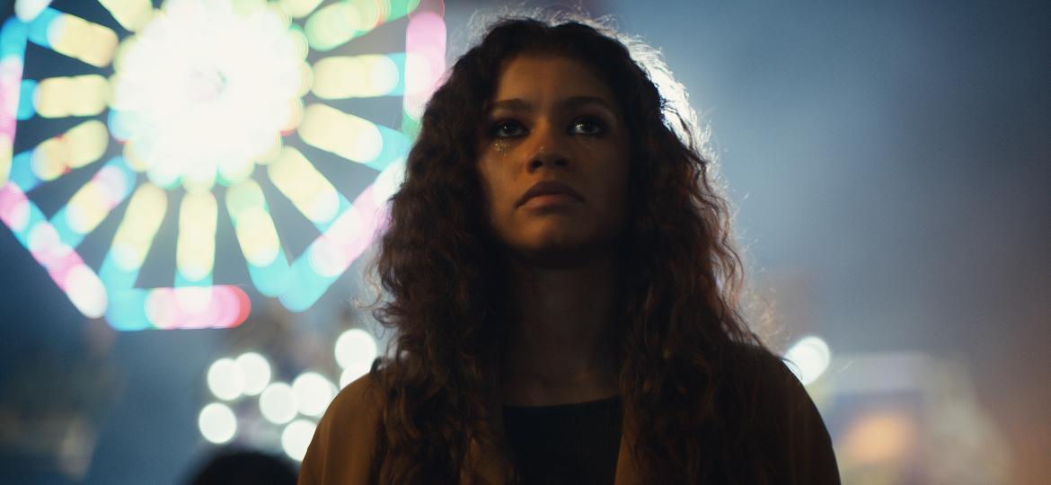 Zendaya como Rue em Euphoria, série da HBO - Divulgação