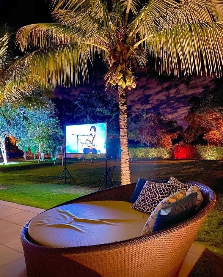 Quintal da mansão do sertanejo Rodolffo, do "BBB 21", em Goiânia - Reprodução / Instagram