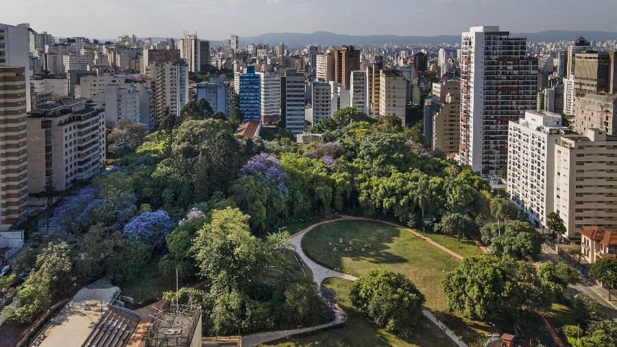 Vista geral do Parque Augusta Prefeito Bruno Covas, em São Paulo