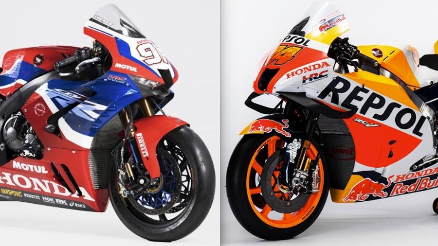Superbike e MotoGP, diferentes na essência, uma é moto de série, outra protótipo - Honda HRC/Divulgação
