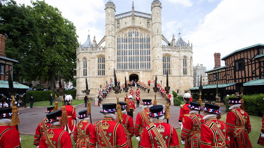 A Capela de São Jorge, no Castelo de Windsor, será onde a rainha descansará ao lado do seu marido, o príncipe Philip, que faleceu em 2021 - WireImage