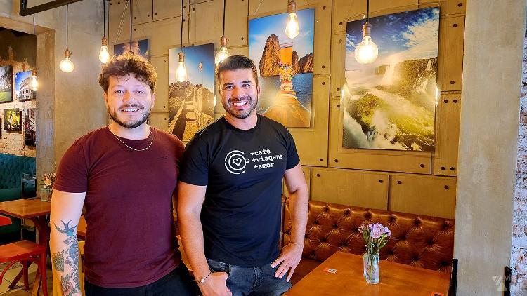 Diogo Fernandes e Robson Franzoi abriram o Café do Viajante, em Curitiba, após 1 mês na Europa - Rafael Leick - Rafael Leick