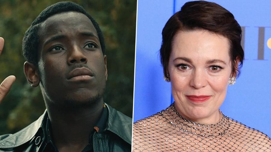 Michael Ward e Olivia Colman fazem par romântico no filme "Império da Luz" - Reprodução/Twitter