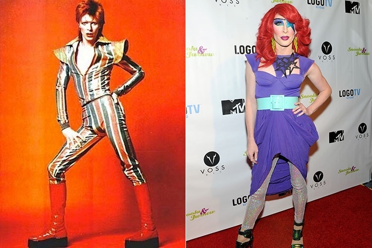 Roqueiros x drag queens: David Bowie - Divulgação/Getty Images