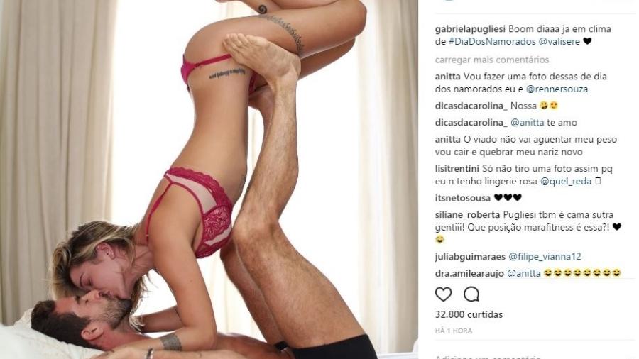 Anitta faz piada em foto de Gabriela Pugliesi - Reprodução / Instagram