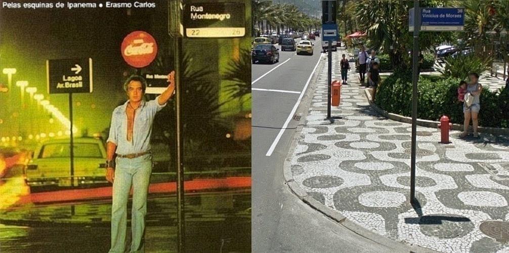 Antes e depois das capas de discos nacionais - Reprodução/Google Street View