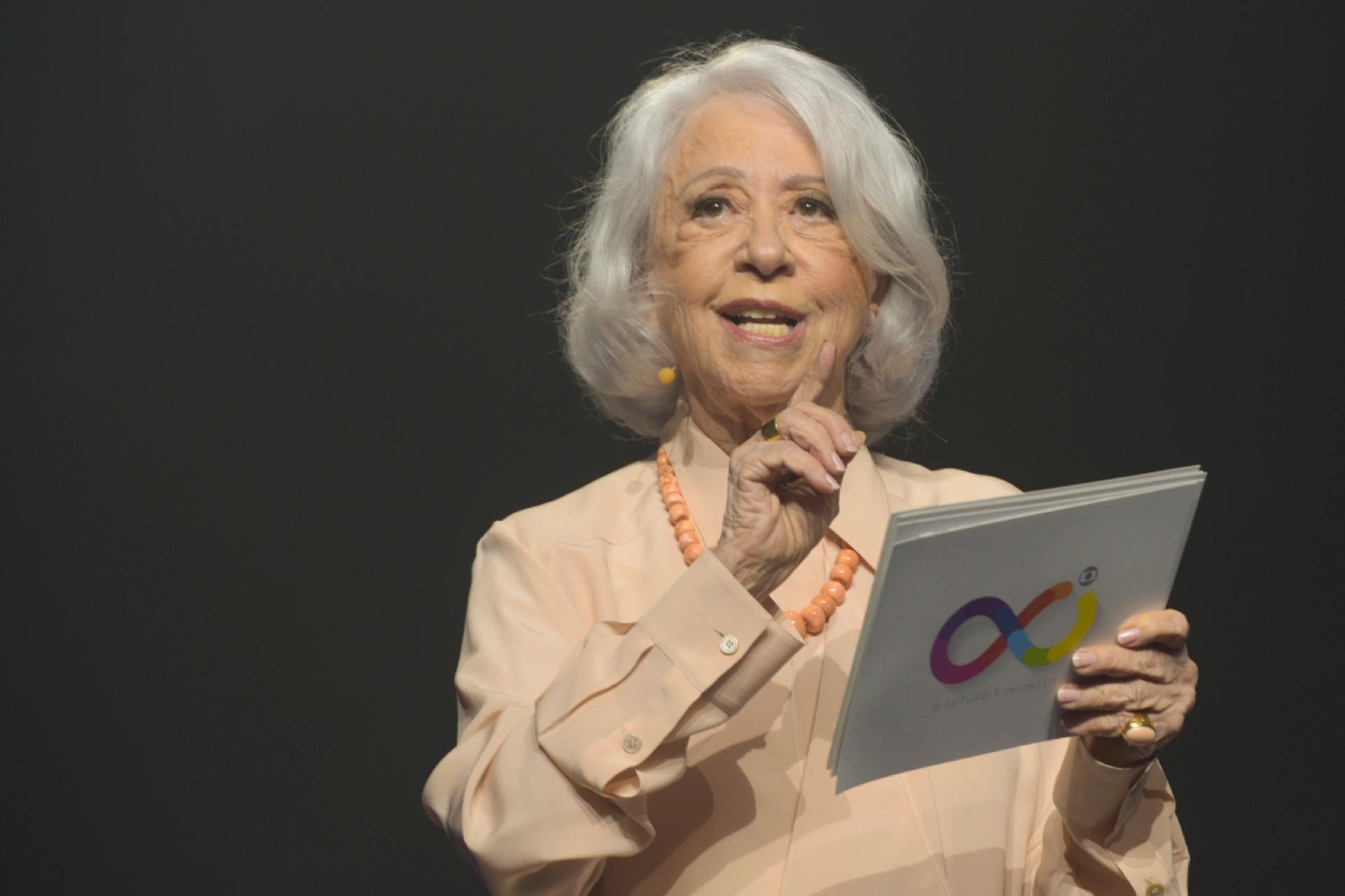 Fernanda Montenegro discursou na inauguração do do chamado MG4 (Módulo de Gravação 4) - Victor Pollak/Globo e Paulo Belote/Globo