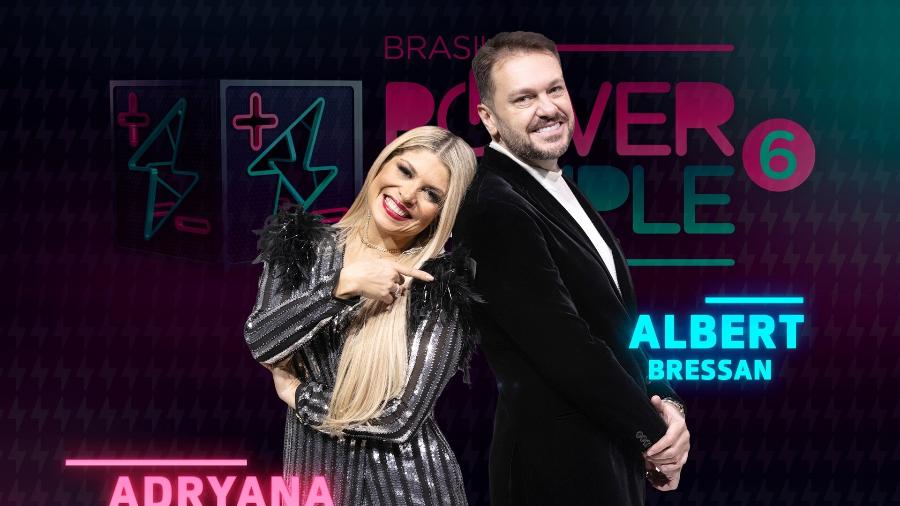 Adryana Ribeiro e Albert Bressan no 'Power Couple'