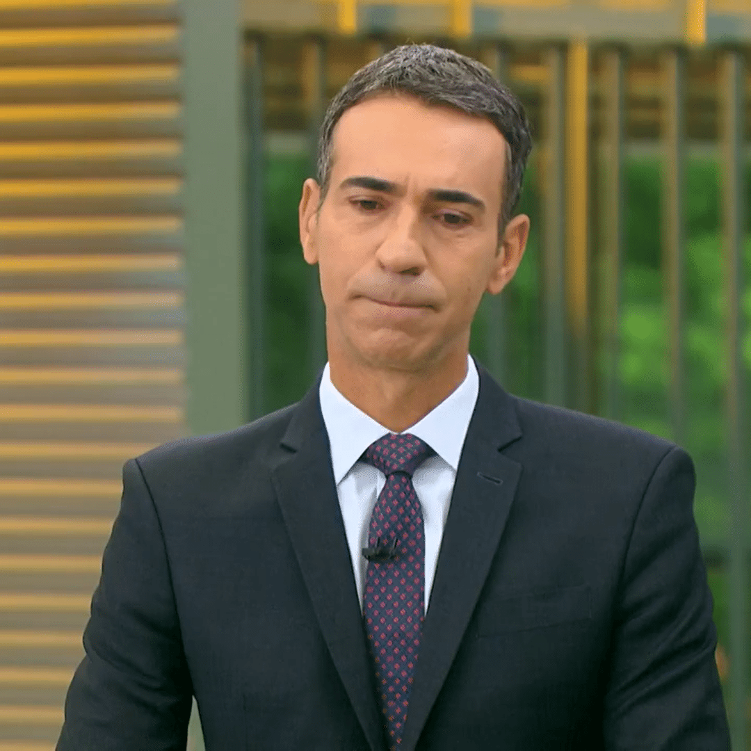 César Tralli segura emoção com notícia trágica no Jornal Hoje