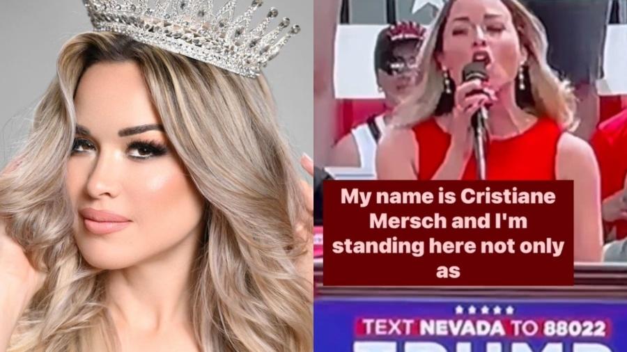 Miss brasileira chamou a atenção ao defender Trump em comícios nos EUA