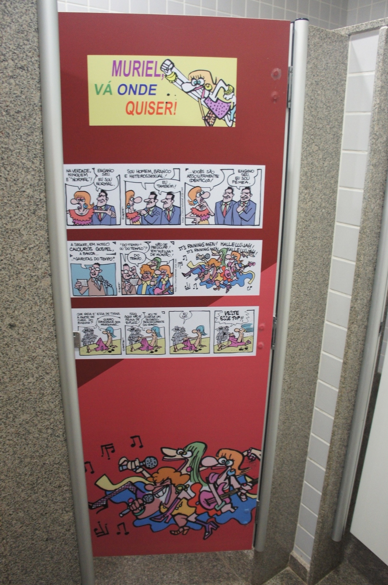 Muriel, personagem destacada na exposição, é alter-ego de Hugo, um crossdresser criado por Laerte para abordar as questões de gênero. - Divulgação