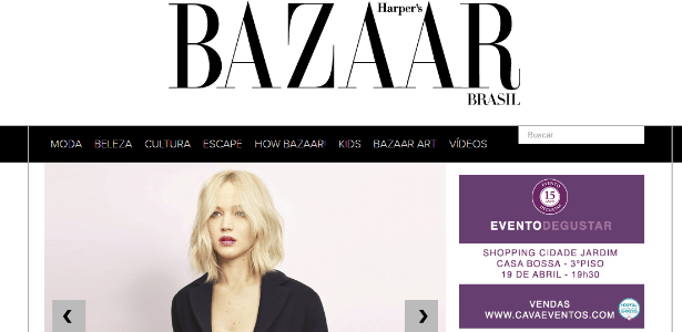 Harper´s Bazaar e Site RG estreiam como parceiros no UOL - Reprodução/Print