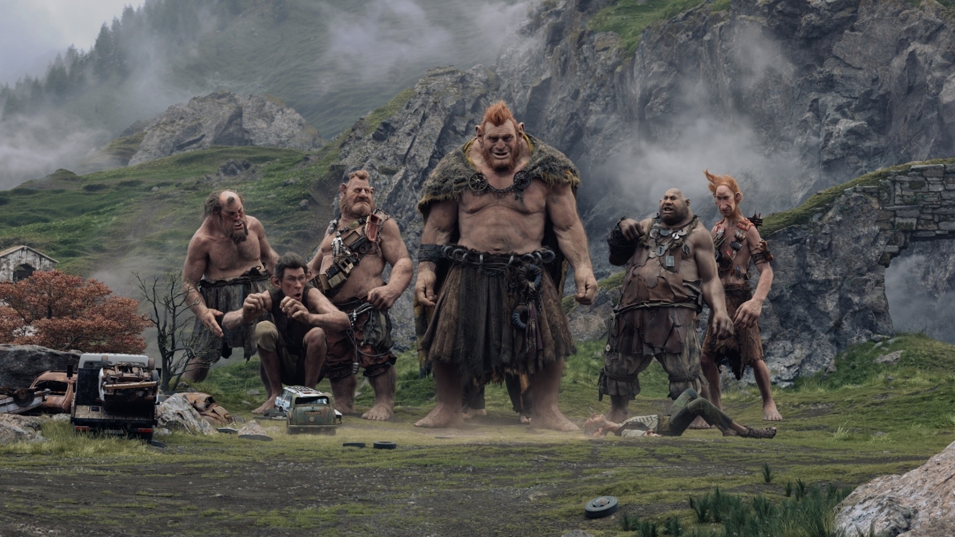 Os gigantes da Terra dos Gigantes em cena do filme "Meu Gigante Amigo", dirigido por Steven Spielberg - Divulgação