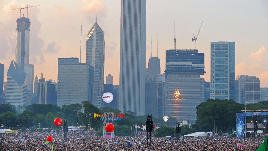 Público durante o festival Lollapalooza, no Grant Park, em Chicago  - Divulgação