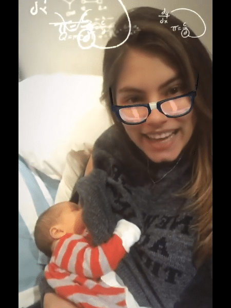 Bruma Hamú postou vídeo amamentando o filho Julio - Reprodução/Instagram - Reprodução/Instagram