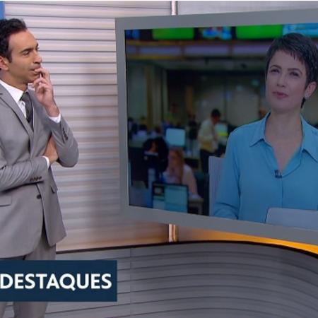 Cesar Tralli se declara no ar para Ticiane Pinheiro - Reprodução/TV Globo - Reprodução/TV Globo