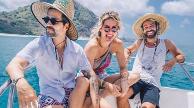 Bruno Gagliasso, Giovanna Ewbank e Raul Aragão em Noronha  - Reprodução/Instagram  - Reprodução/Instagram 