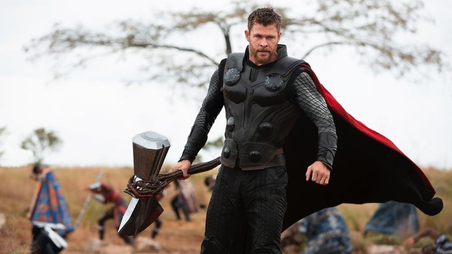 Thor (Chris Hemsworth) em cena de "Vingadores: Guerra Infinita", que faz parte da programação - Divulgação