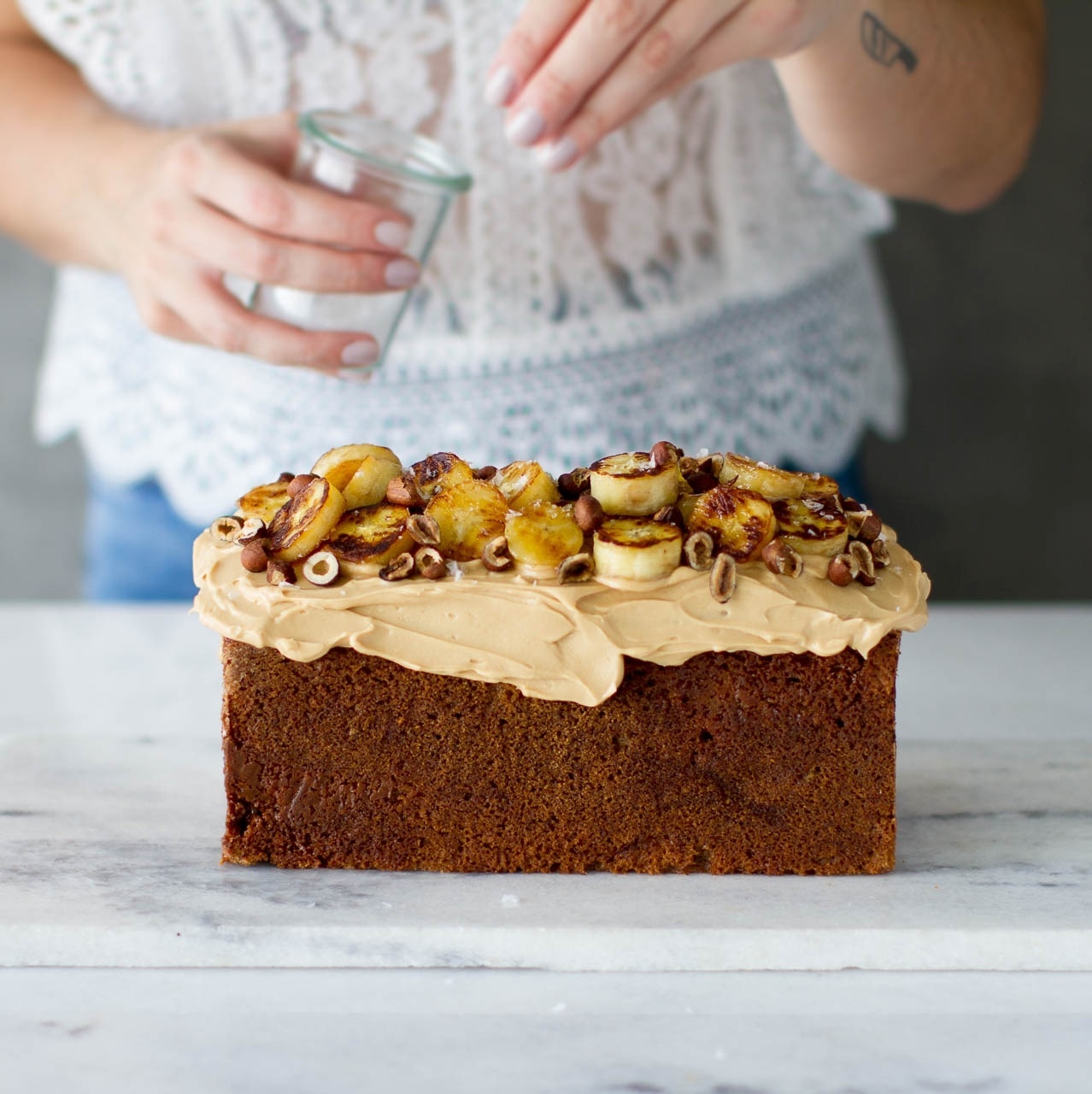 Bolo de Banana em COQUINHOS